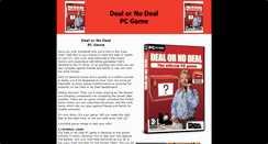 Desktop Screenshot of deal-or-no-deal-pc-game.dond.co.uk